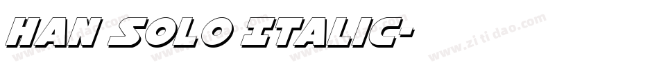 Han Solo Italic字体转换
